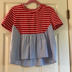 Anthropologie peplum top